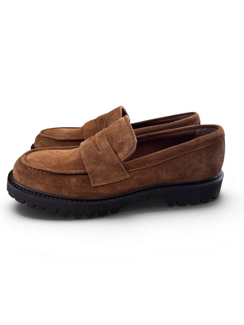 Thursday Boot Company Penny Loafers in Honey Brown Suede size 8.5 - Picture 2 of 11
